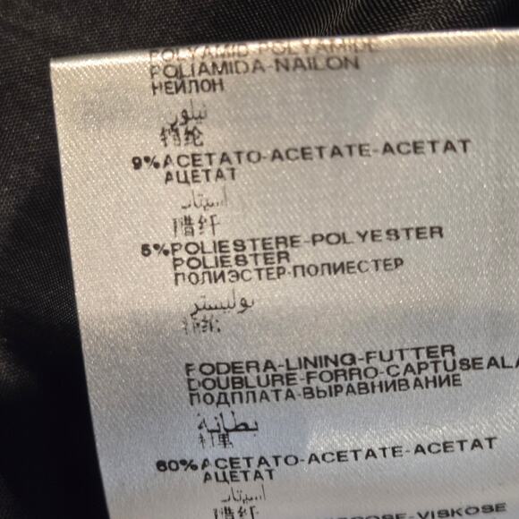 Caractère Italy Navy & Silver Button-Up Textured Tweed Chanel Style Jacket US 8 - Picture 9 of 10